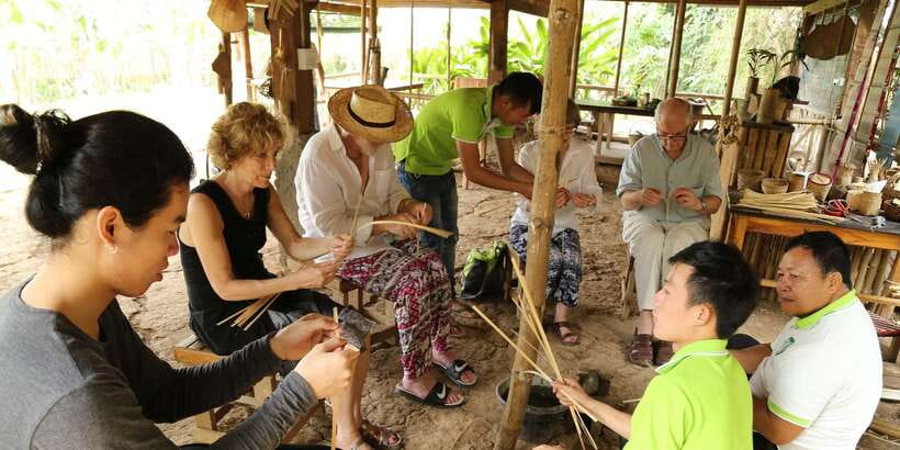 Luang Prabang: Bamboo Weaving Workshop & Cooking Class - Bamboo instruments and cultural moments that break up the half-day