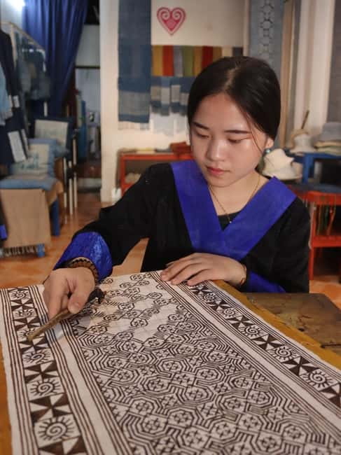 Luang Prabang: Hmong Batik Art Workshop - Natural indigo dyeing: the blue comes from the process, not shortcuts