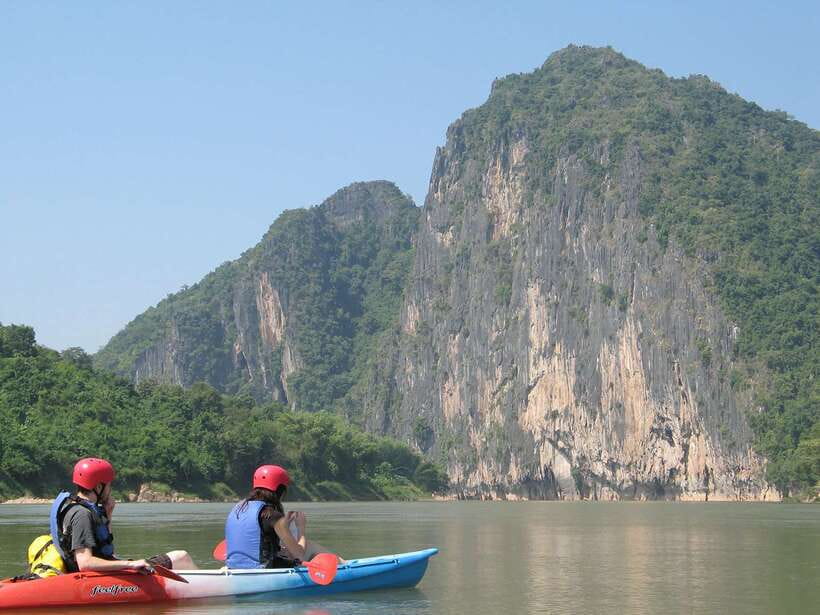 Luang Prabang: Kayak Tour to Pak Ou Caves - Mekong River paddle to lunch: river views and a real buffet