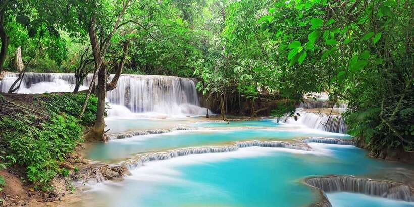 Luang Prabang: Local Village & Kuang Si Falls Private Tour - Kuang Si Falls in the afternoon: pools, cascades, and forest time