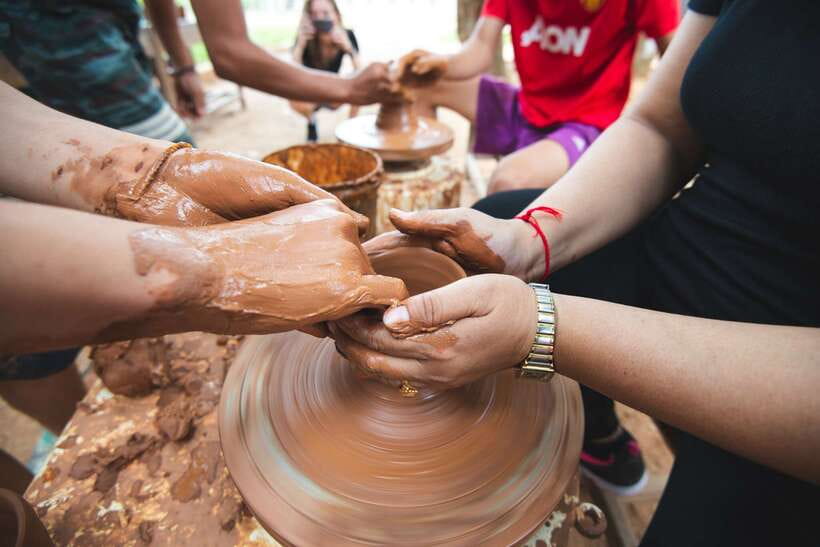 Luang Prabang: Pottery Workshop & Wat Chomphet cycling Tour - Crossing the Mekong by local ferry