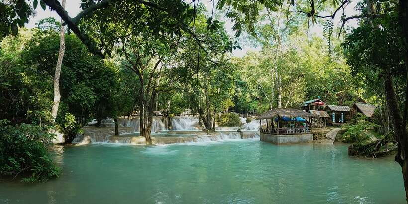 Luang Prabang Thin Pha Trail & Tad Sae Falls Trek - Tad Sae Waterfall: swim time, soak time, and the season reality
