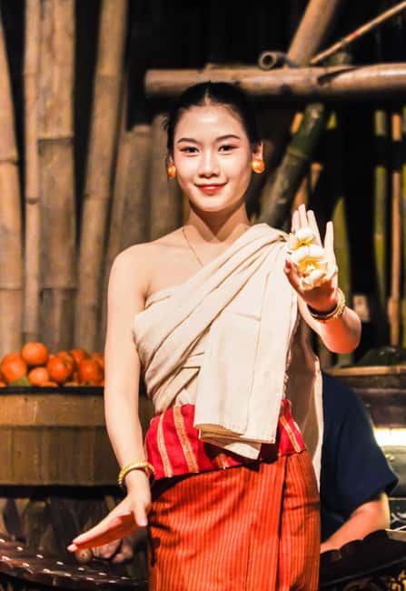 Luangprabang: Dinner with Lao Traditional Dance Performance - What you eat: international comfort plus Lao-inspired flavors