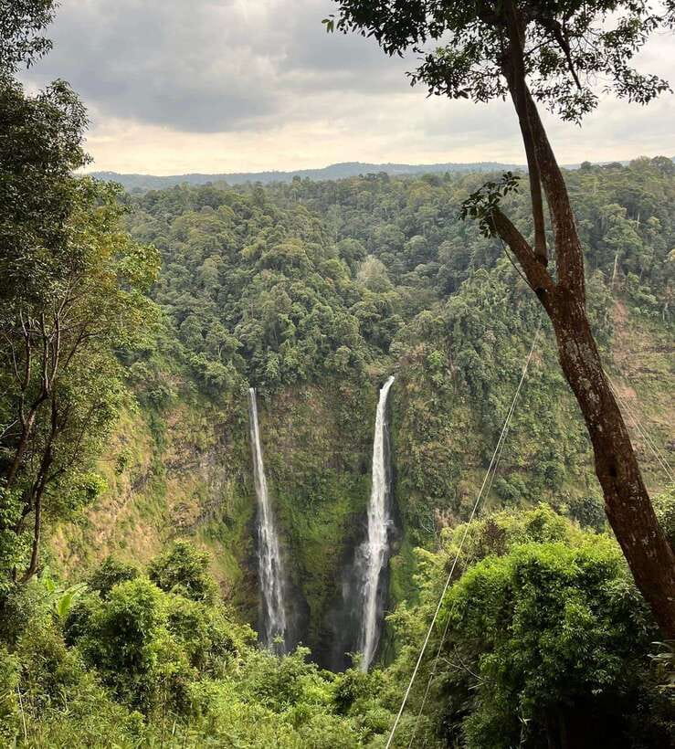 Pakse: Mystic Falls & Timeless Temples of Southern Laos Tour - Tad Fane Waterfall: Twin Cascades, Plus a Zipline Break