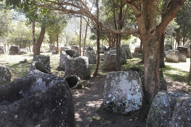 Plain of jars tour with local guide - Plain of Jars Site 3: rice fields, walking, and first scale