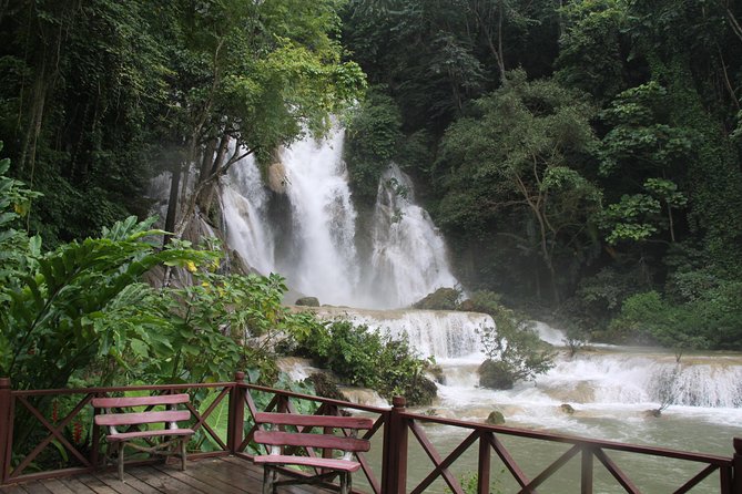 Private Tour Full-day Morning Market, Villages and Scenic Kuang Si Waterfall - Ban Phanom weaving village and the Wat Siphouthabathath sunset wrap