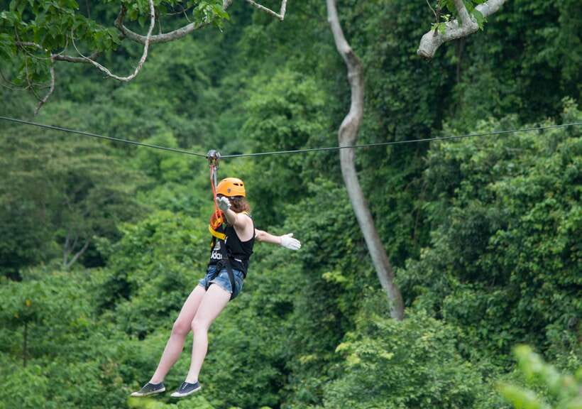 Vang Vieng: Half-Day Zip Lining with Cave Exploration Option - Key highlights at a glance