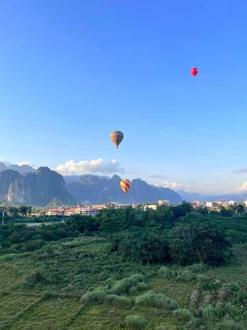 Vang Vieng: Hot Air Balloon Ride with City Hotel Pickup - The view reason: 30 minutes above Vang Vieng’s karst country