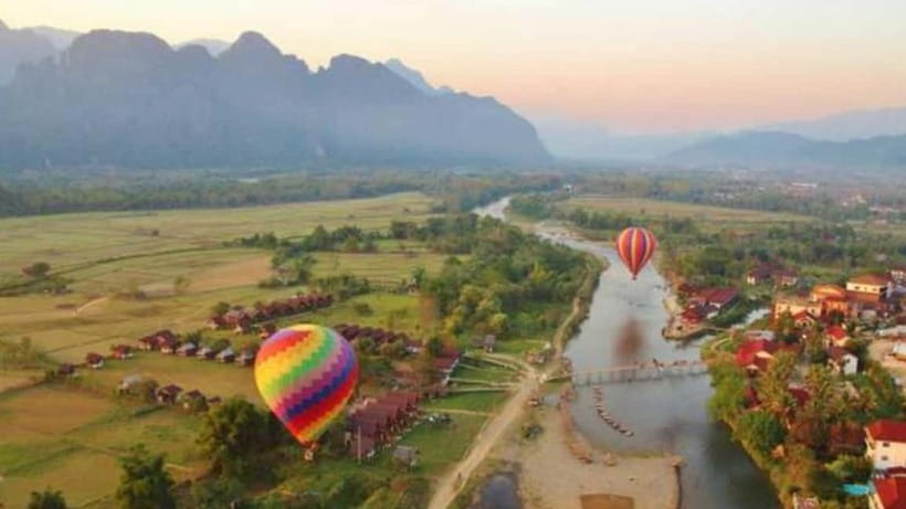 Vang Vieng: Hot Air Balloon Ride with City Hotel Pickup - What happens right at the launch site
