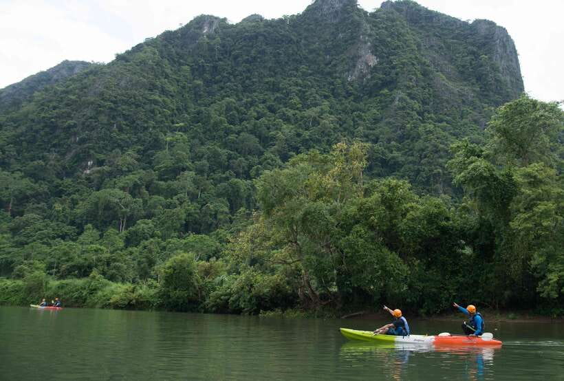 Vang Vieng: Nam Song River Kayak Tour - Pickup from Vang Vieng and the ride to Ban. Viengsamai