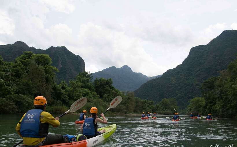 Vang Vieng: Tham Nangfar and Tham Nam Day Tour with Kayaking - Banana-Leaf BBQ Lunch: The Best Reset Point