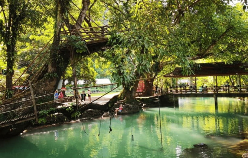 Vang Vieng:Zipline,Water Cave,Tham Chang,Kayak,Blue Lagoon 3 - Nam Song River Kayaking: Small Rapids, Big Views