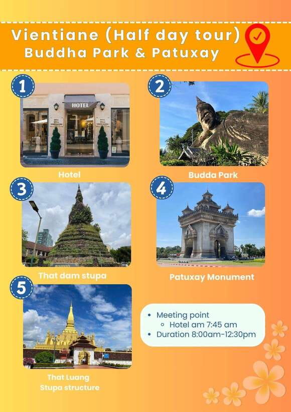 Vientiane: Half-Day City Tour with Patuxai and Buddha Park - Pha That Luang: the golden heart you can actually feel